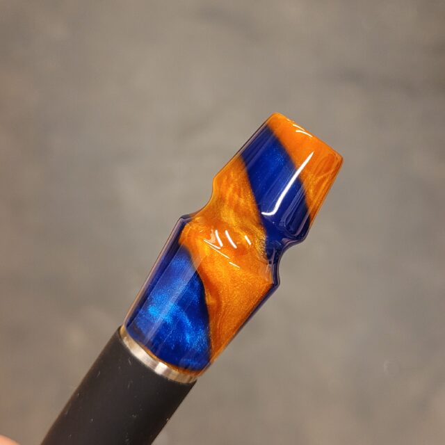 Osobní náustek - celoepox modro-oranžový